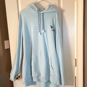 Authentic  Burberry xl mens light blue hooded sweatshirt